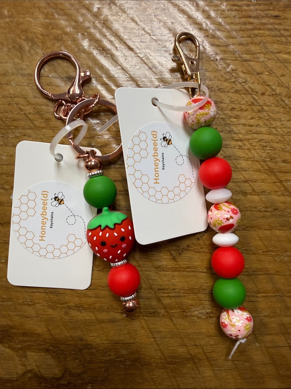 Honeybee(d) silicone keychain